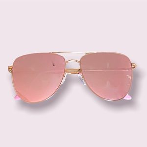 Pink Iridescent Oversized Aviator Summer Sunnies